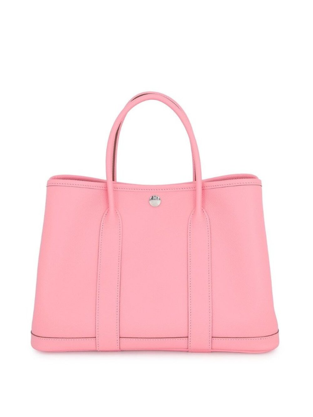 Hermes Tote Bag Garden Party TPM Rose Confetti Silver Epsom